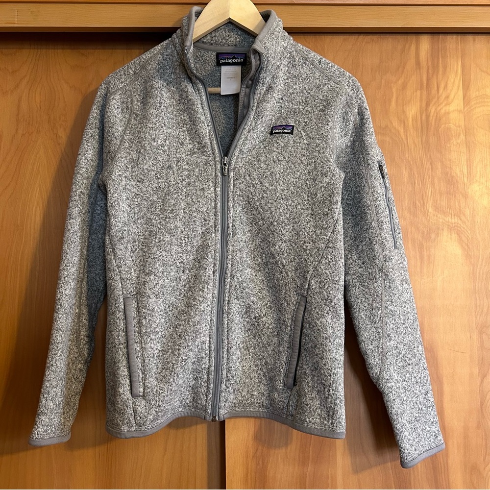 Patagonia Heather Gray Full-Zip Fleece Jacket